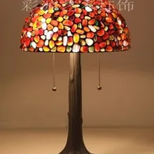 Европейский ретро ностальгия натуральный агат гостиная, спальня прикроватная лампа Вилла клубов лампы для Кабинета