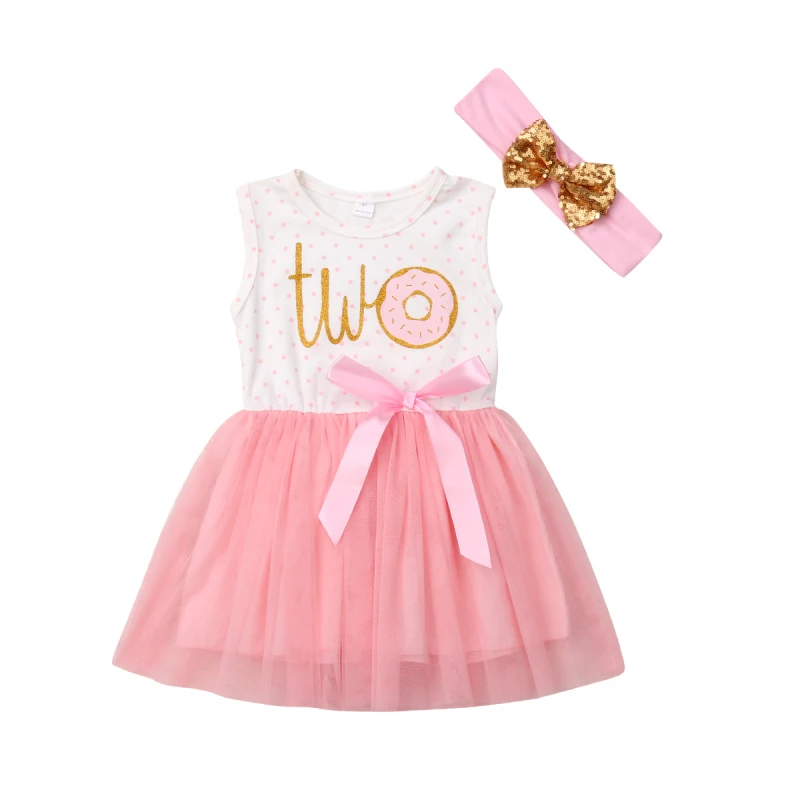 Платье для Дети для маленьких девочек в форме пончика короткая юбка фатиновая юбка-пачка принцессы с вечерние праздничные платья на день
