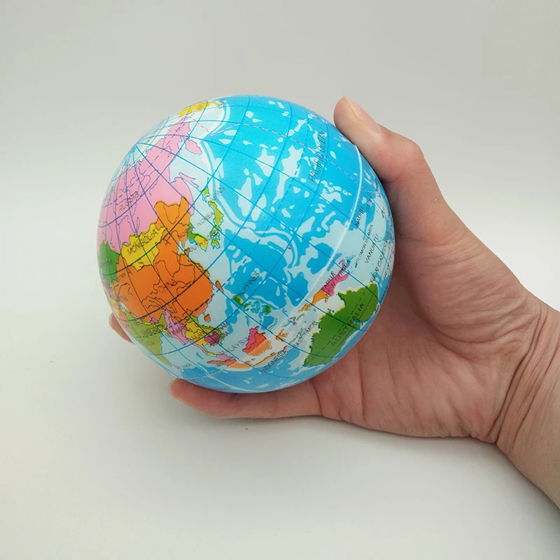 Weltkarte Schaum Gummiball für Baby Stress Bouncy Ball Geographie Spielzeug WRXJ 