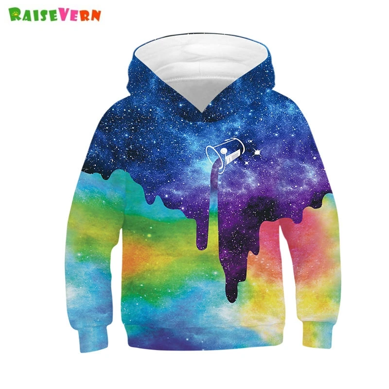 Детские толстовки с объемным принтом Milk Galaxy Space для мальчиков и девочек От 6 до 12