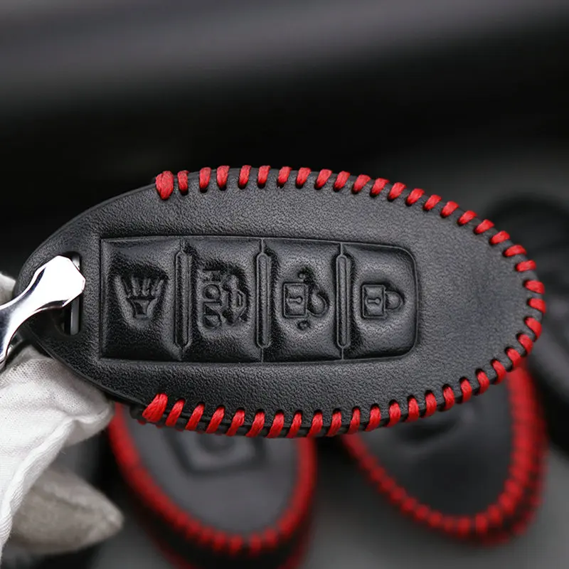 Умный чехол для Nissan Key из натуральной кожи X trail T31 T32 Qashqai J11 Juke Tiida Almera Note|smart key case|nissan