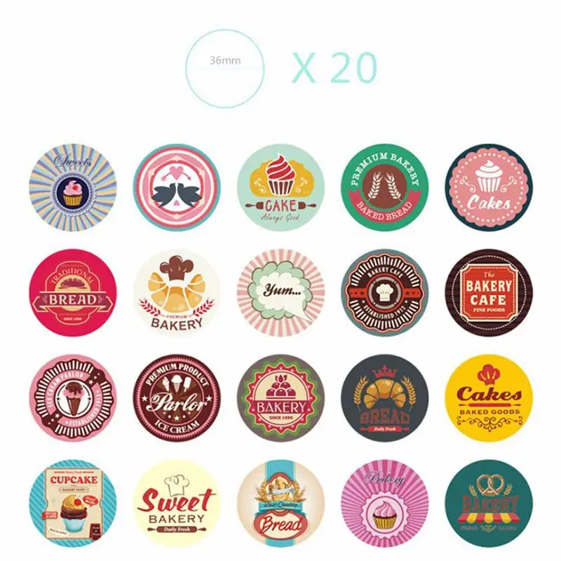 38 pcs lot DIY Mini Lucu Kawaii Stiker  Manis Kue  Roti 