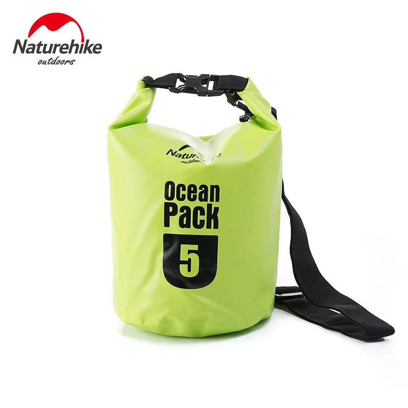 NatureHike 5L 10L 2 Высокое качество Открытый водонепроницаемый сумки Сверхлегкий Кемпинг Туризм сухой дрейфующий Каякинг bolsa непроницаемый - Цвет: 5L Green