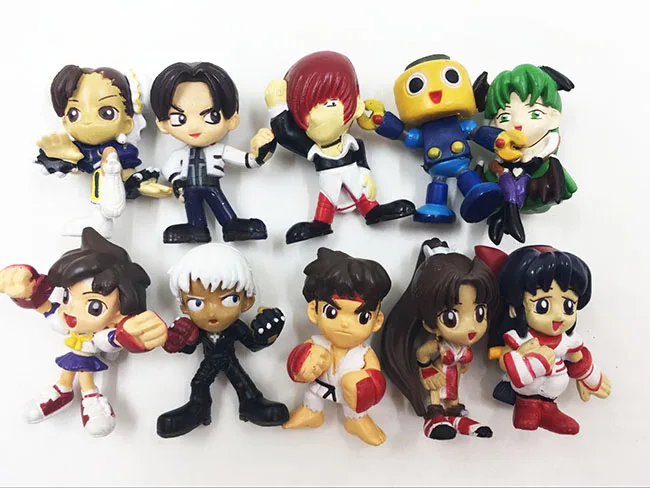 3 5CM 10pcs lot Japanese anime figure THE KING OF FIGHTERS Q version action figure set