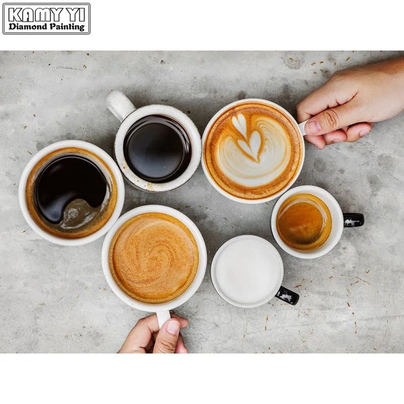 

Full Square/Round Drill 5D DIY Diamond coffee 3D Embroidery Cross Stitch Mosaic Rhinestone Decor HYY