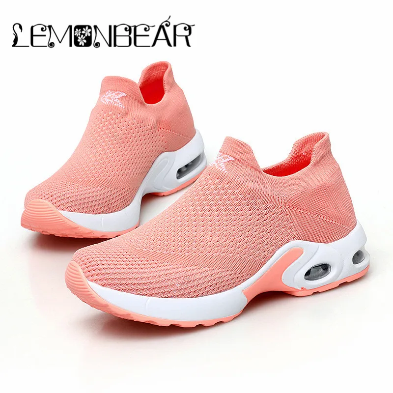 

Women Plus Size Sneakers Stretch Flats Platform Fashion Ladies Comfortable Soles Casual Slip On Outdoor Mesh Walking Footwear