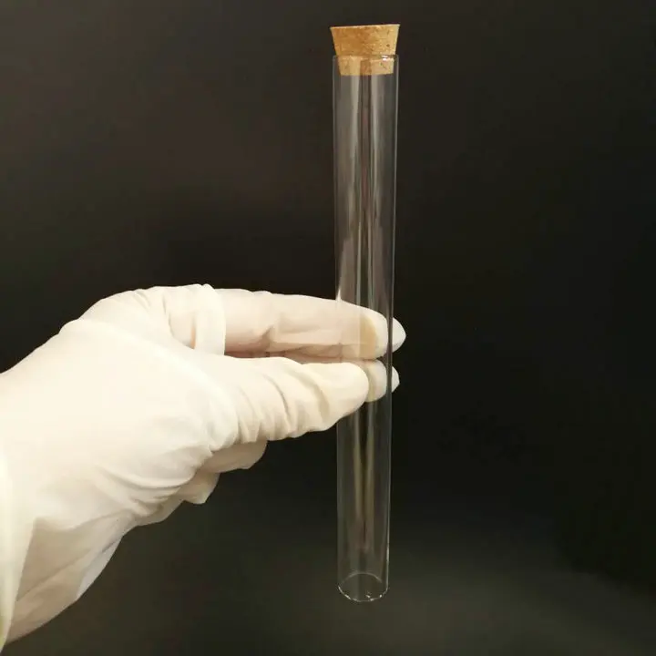 12 шт./лот, 18*180 мм, плоское дно, стеклянная пробирка с пробковыми пробками для различных школьных лабораторных тестов