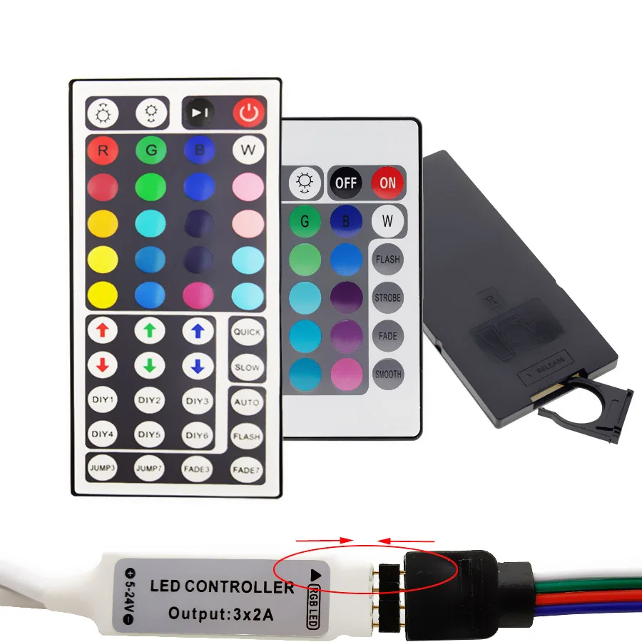 Led-Strip-DC-12V-IR-24Key-44Key-Remote-Controller-For-SMD-5050-3528-rgb-Led-Strip