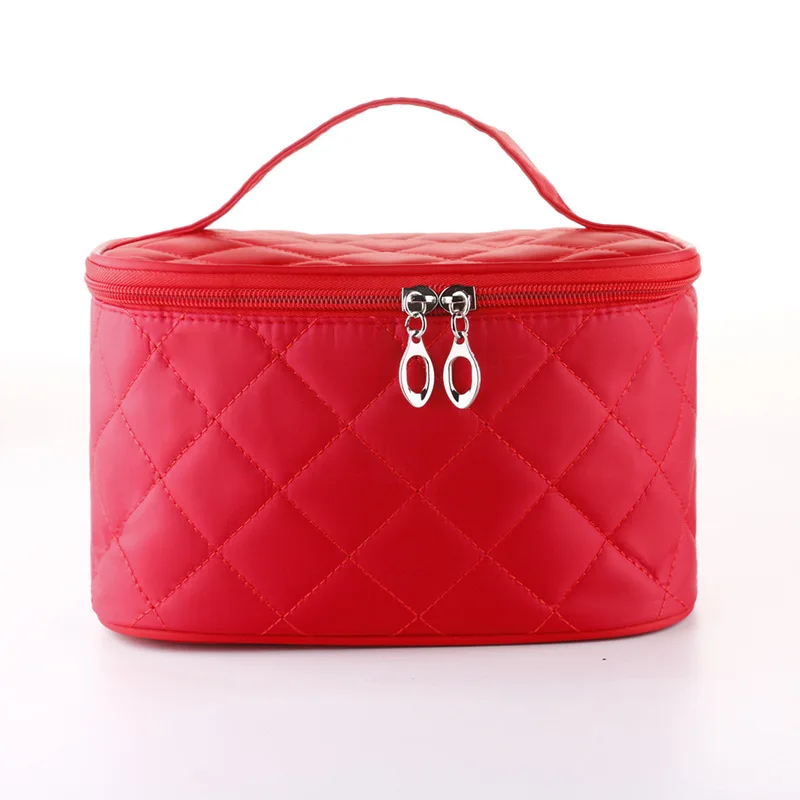 

New Ladies Square Makeup Case Large Wash Storage Bag Fashionable Women's nylon Necessaire Cosmetic for Handbag
