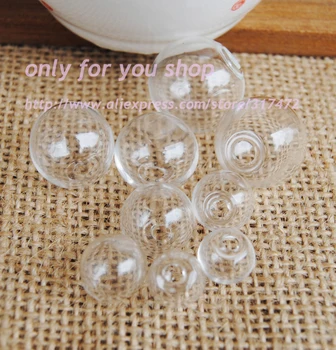 

100pcs Wholesale freeshipping 10/12/14/16/18/20/25mm Glass Bubble DIY glass vial pendant Glass Wish Jewelry Pendant