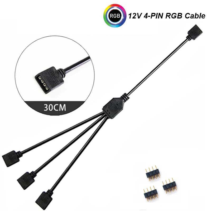 12 В/4 контакта 5 В/3 удлинитель кабеля адаптера AURA RGB материнская плата на 2 или 3 4