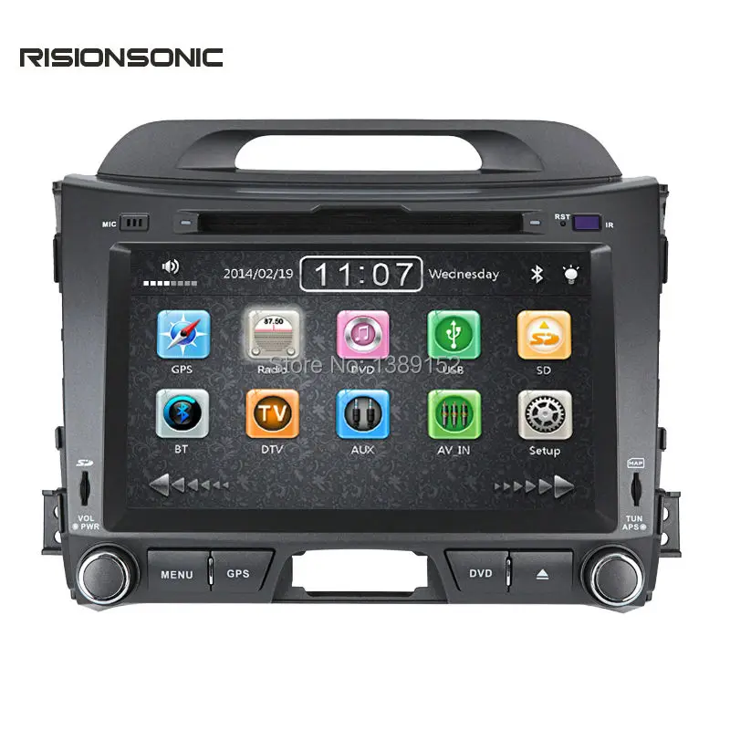 2din 8inch Indash car dvd gps player for KIA sportage r/Sportage 2010