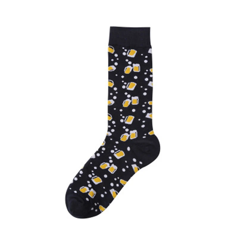 Panier de chaussettes en diamant pour hommes, style Hip Hop, haute qualité, pour boire de la bière, amusantes, ARGYLE, Calcetines, Harajuku, styliste