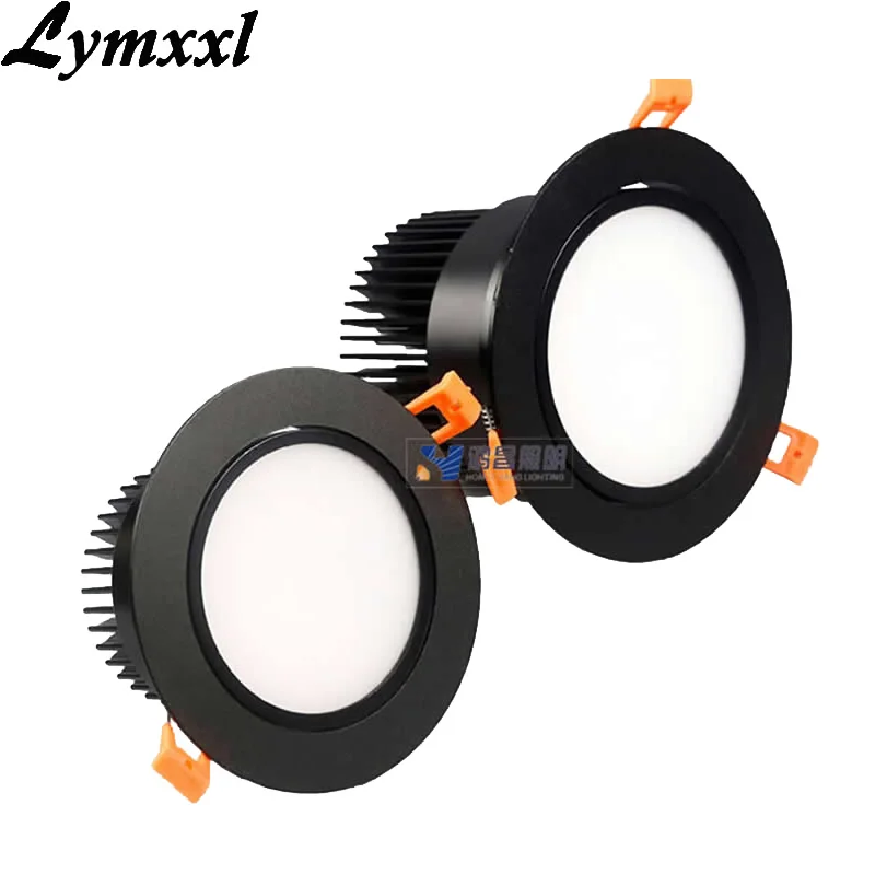 

Dimmable Recessed LED Ceiling Lights 5W 7W 9W 12W 15W 18W 20W 30W 40W AC90V-260V illumination Black Shell LED Lamp Spot Light
