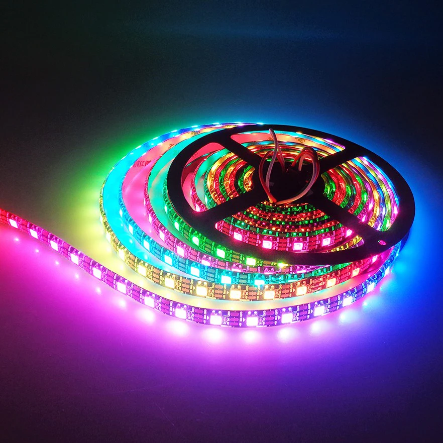 

WS2812B addressable RGB LED Strip 5V 30 60 144led/m waterproof WS2812 programmable 5V LED strip light TV backlight backgroud IL0