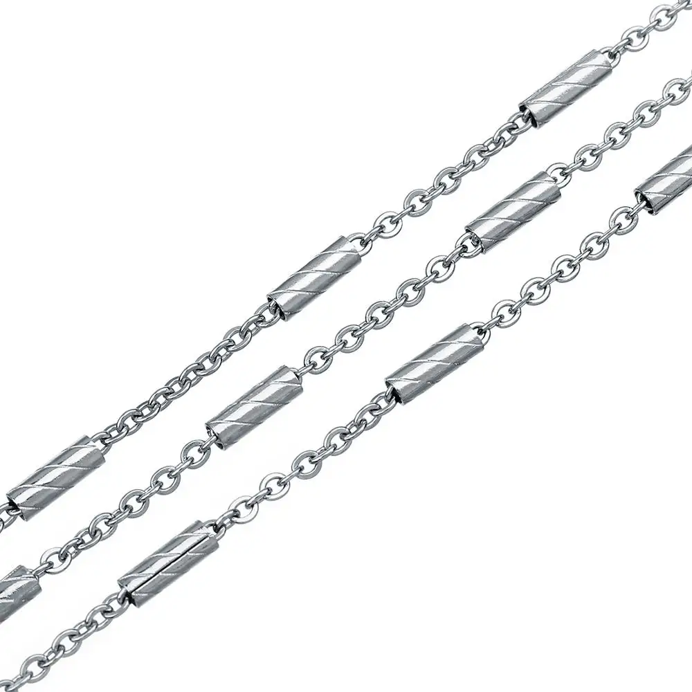 

10 Yard Stainless Steel Squashed Cross Chains 1.5/2.2mm Necklace Bracelets For DIY Jewelry Findings Making Handmade Wholesale