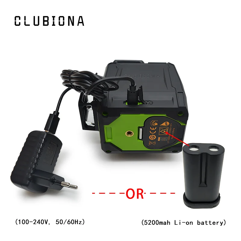 Clubiona 3D 12RC 12 líneas de nivel láser con batería de 5200 mah y Horizontal y Vertical de las líneas de trabajo por separado láser rojo haz las líneas - 5
