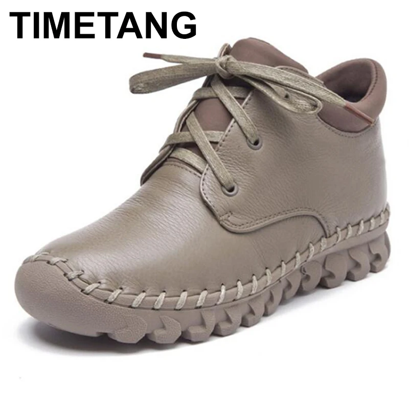 TIMETANG 2017 Winter New fashion Handmade women genuine leather shoes shoes flats ankle boots short boots Platform Casual Boots TIMETANG 2017 Winter New fashion Handmade women genuine leather shoes shoes flats ankle boots short boots Platform Casual Boots