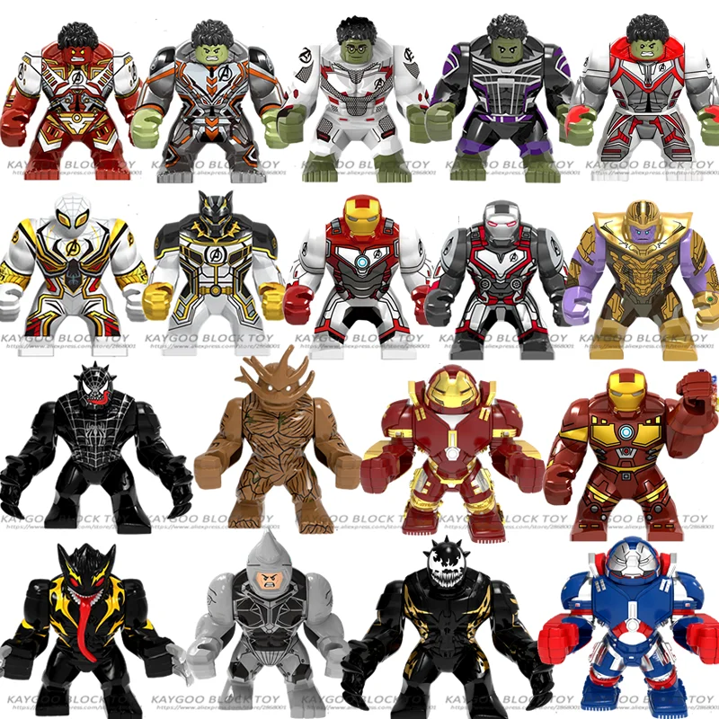 

Building Blocks Avengers 4 Endgame Space Iron Monger Hulk Whiplash Collection Action Figure For Children Gift Toys XH 1051