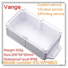 2 шт./лот IP68 Водонепроницаемая форма в виде прозрачной крышкой 200*94*60 мм Корпус из АБС-пластика diy корпус для электронный модуль продукта