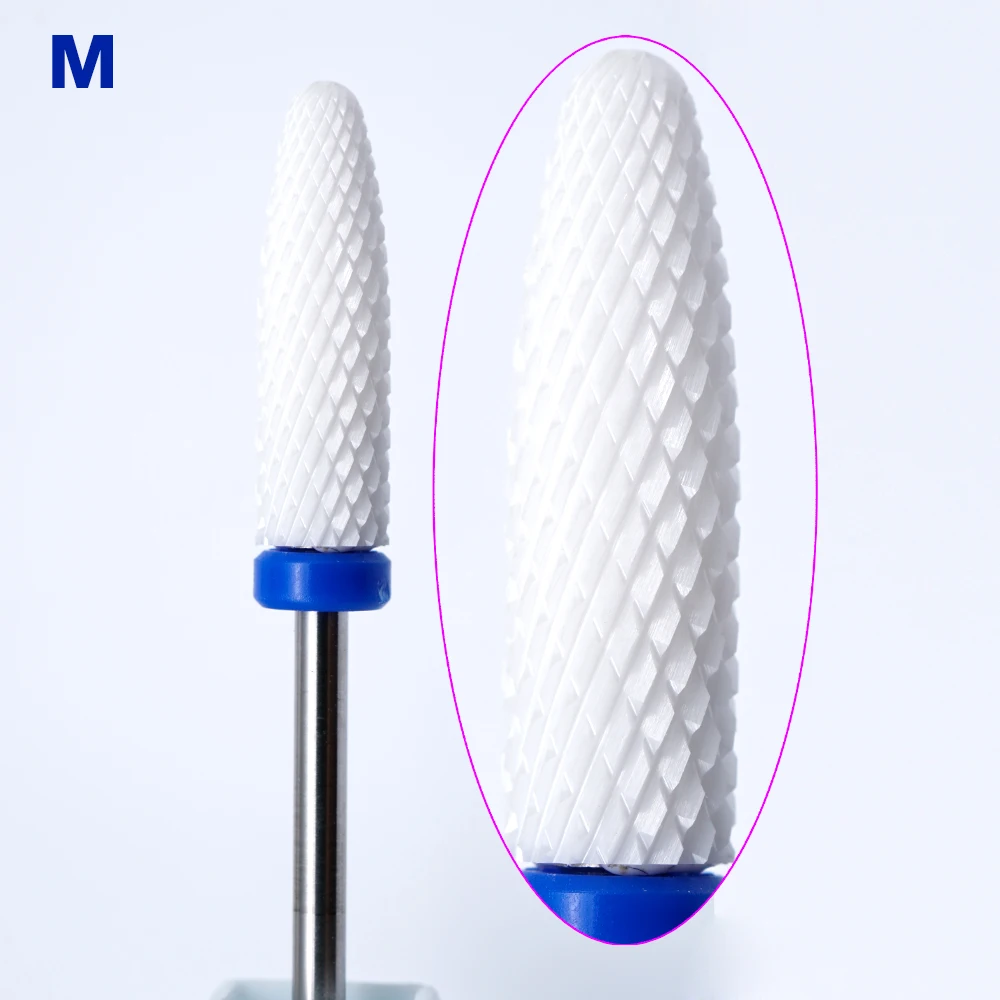 

Electric drill bits for manicure pedicure manicure machine accessories long flame ceramic nail bit nail file ceramic cutter