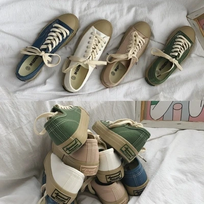 

2019 new retro port wind chic shoes female new wild Korean version of hemp canvas shoes ins super fire shoes-1