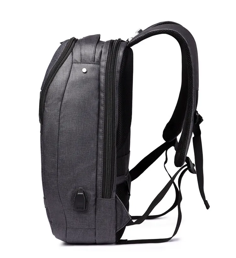 OZUKO мужской рюкзак с жесткой ручкой и зарядкой через usb, мужской 15,6 дюймовый рюкзак для ноутбука, Вместительная деловая дорожная сумка, школьные сумки