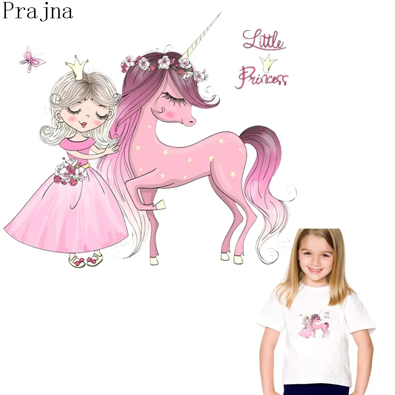 

Prajna Iron On Transfers Clothes Sticker Patch Princess Girl Patch Heat Transfer Vinyl Stripes For Clothes Applique Badge Decors