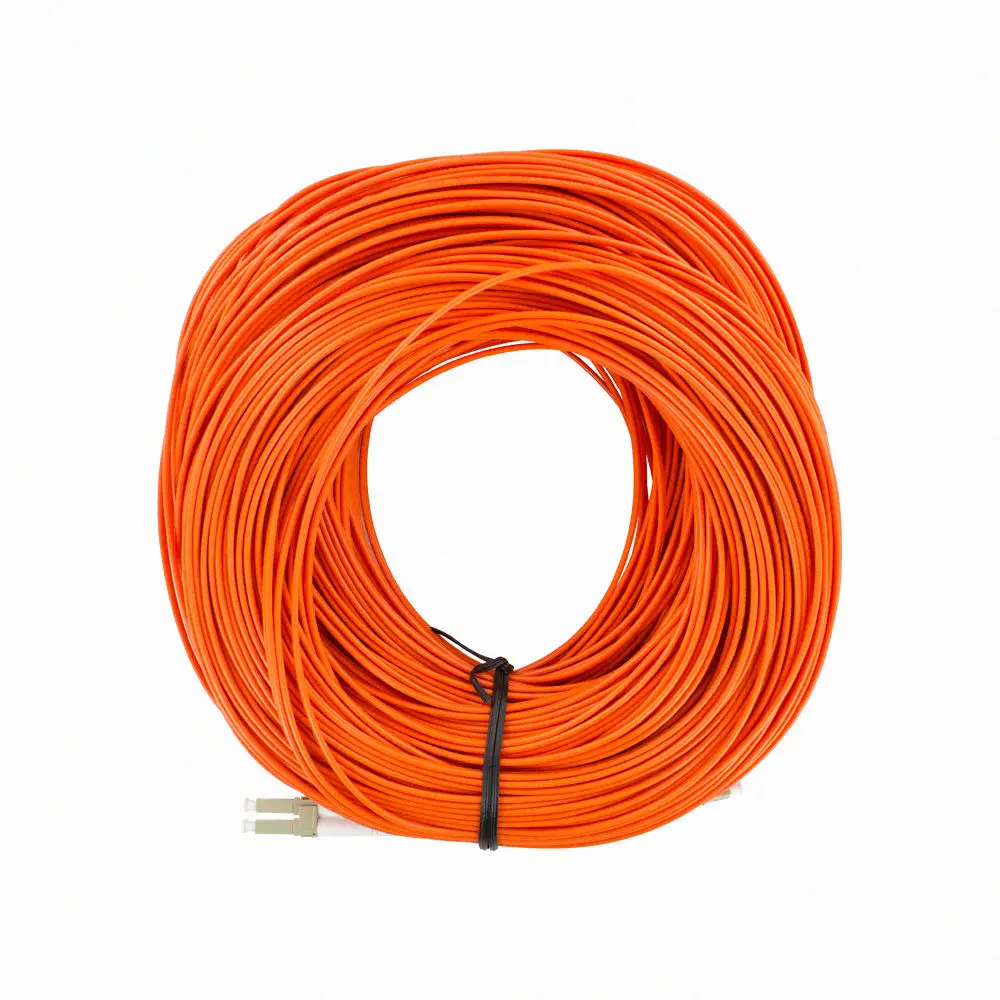 100 м LC-LC дуплексный 50/125 многомодовый волоконно-оптический соединительный кабель, шнур перемычка