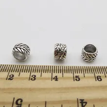 10 шт-20 шт тибетские серебряные волосы оплетка dread дредлок бусины кольца трубки около 5,5 мм Внутреннее отверстие для волос аксессуары