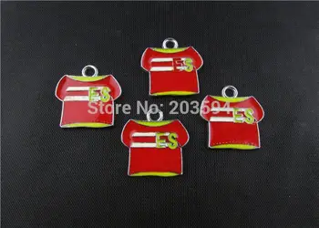 

AE237 20pcs Mixed Enamel T-shirt Charms Pendants Bracelet Charms 21x20mm