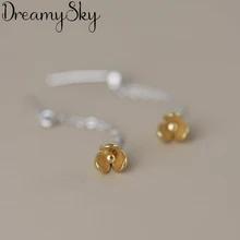 Корейский сладкий 925 пробы Серебряный цветок магнолии серьги для женщин S925 серебряные ювелирные изделия девушки подарки Pendientes oorbellen