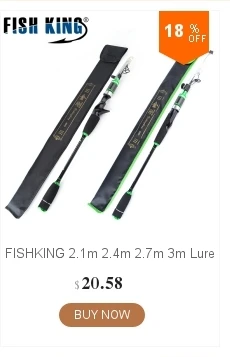 FISH KING 24T карбоновая удочка 5 м/6 м/7 м C. W. 10-30 г 5-7SECS рыболовная морская Удочка аксессуар инструмент