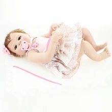 Full Silicone Reborn Baby Girls Dolls Lifelike Newborn Girl Babies Alive Doll for Child Bath Shower Bedtime Toy Doll Collection