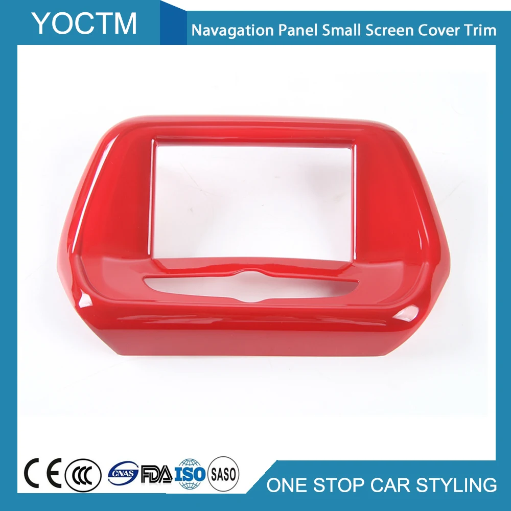 

Small Navigation Screen Panel Frame Trim Cover Decoration Stickers for Chevrolet Camaro 2017+ Car Interior Accessories ABS Red