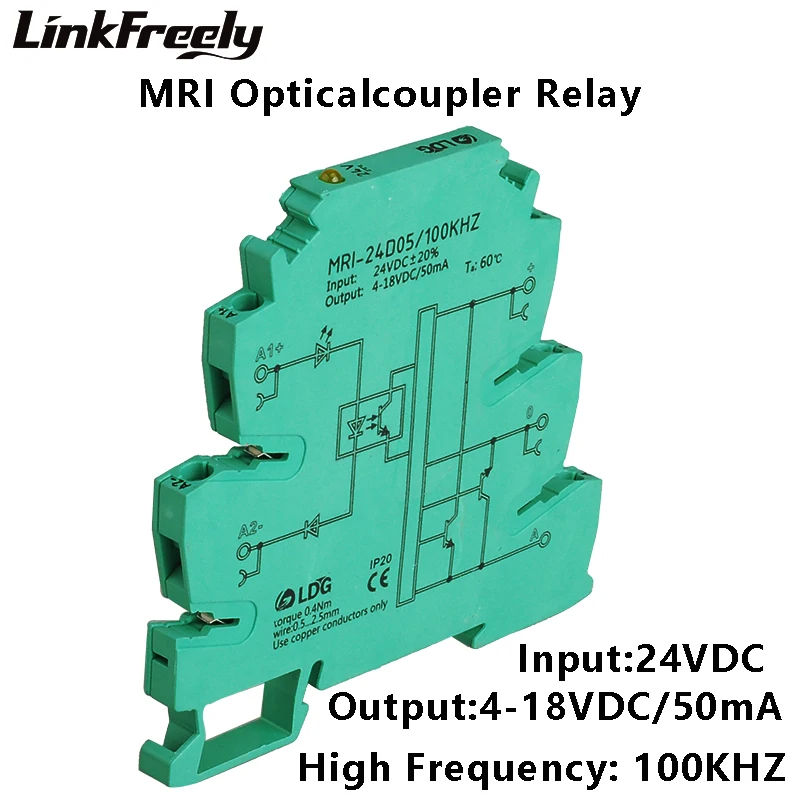 MRI24D05 100KHZ Photo Opto Isolator Relay Programmable 24VDC 8mA In
