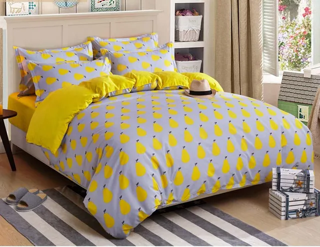 Fruit Pear Twin Full Queen Size Bed Linen Ed Sheet Set Fruit Pear Twin Full Queen Size Bed Linen Ed Sheet Set Duvet Cover Pillow Covers 3 4pcs Bedding Home Textiles