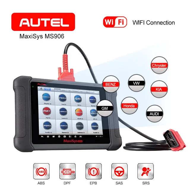 Best Offers AUTEL MaxiSys MS906 Pro OBD2 EOBD Automotive WiFi ECU KEY Coding Auto Car Diagnostic Tool Scanner as AL319 for Gift 