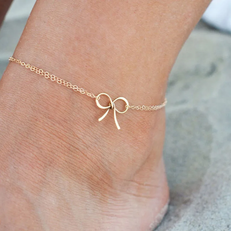 Meetcute,, покрытый сердечком, цепочка, ножные браслеты для женщин, пляжные браслеты на ногу, очаровательный браслет, ювелирные изделия для ног - Окраска металла: Golden