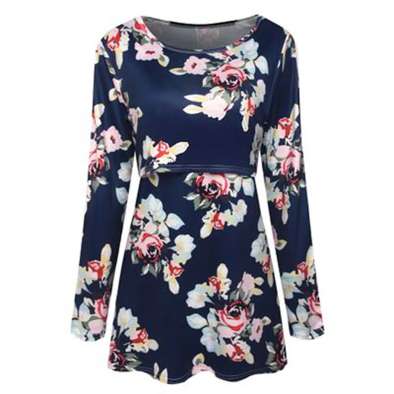 

New Maternity Nursing Casual Long Sleeves Tops Breastfeeding Clothes Blouse Maternity Clothings Pregnancy