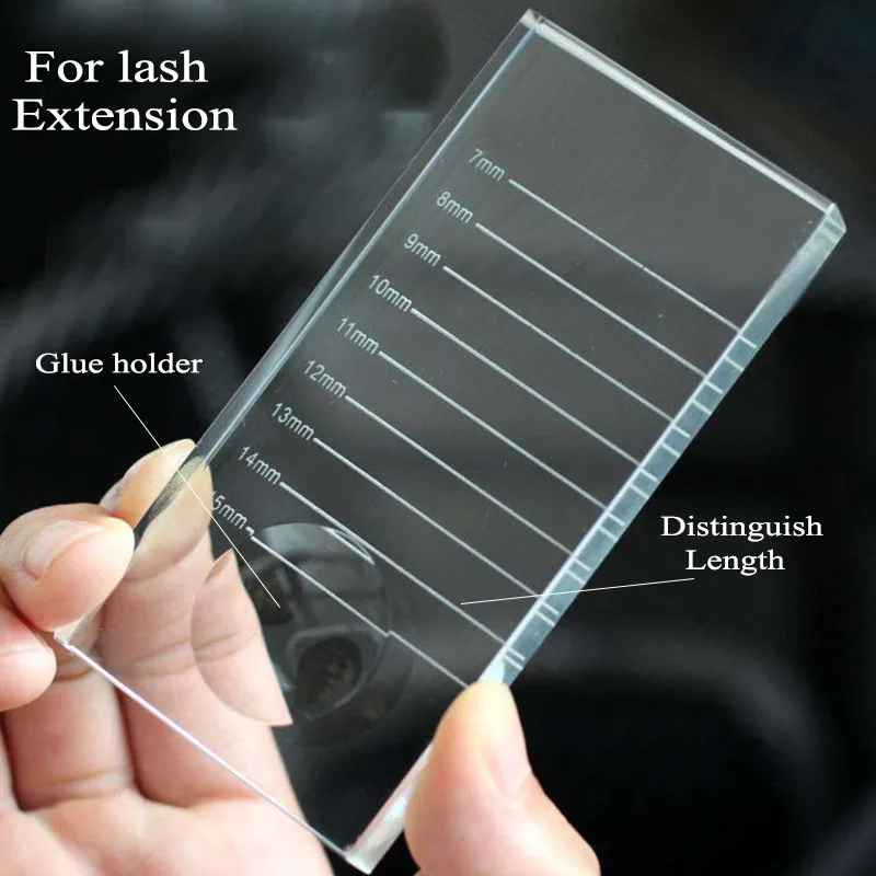

2-In-1 Eyelash Extensions Crystal Glass Adhesive Glue Pallet New Ceramic Lash Tiles Individual Eyelash Extension Holder