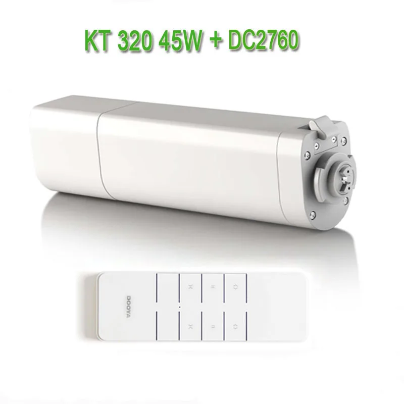 Eruiklink Dooya Automatic Electic Curtain Motor KT320E/45W Electronic Motor+Dooya DC2760 2 Channel Emitter Remote Controller |