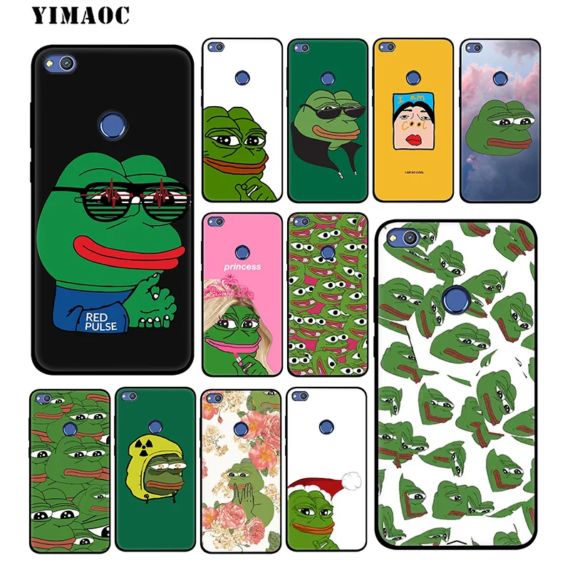 YIMAOC Pepe Funny Frog Cute Soft Case for Huawei Honor View 20 10 8X 8 8C 6A 7A 7X 7C Lite Pro Y9 Y7 Y6 Prime 2018 2017 |