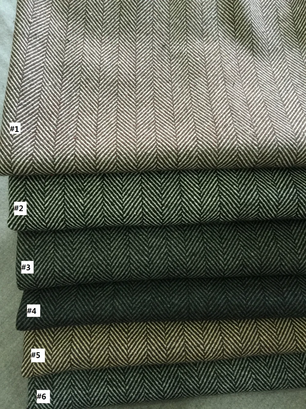 

Free ship herringbone 3.3 cm wide 10% wool content weaved tweed fabric 6 colors price for 1 meter