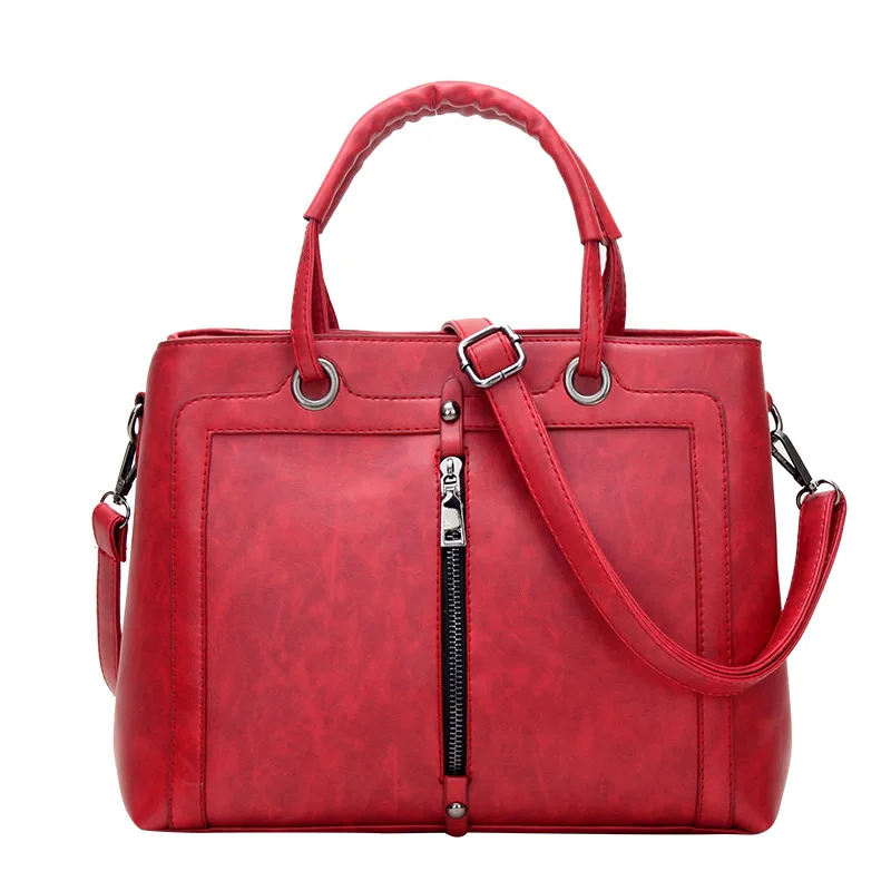 Винтажные декоративные сумочки среднего размера на молнии, женские сумки высокого качества, женский клатч, кошелек, известный дизайнер, сумки через плечо - Цвет: Бургундия