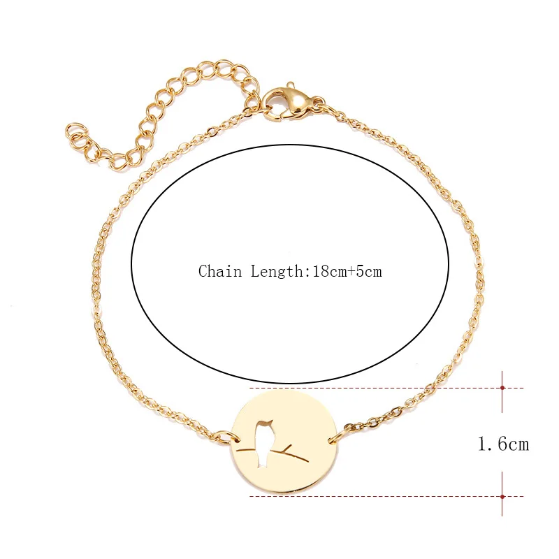 Hibobi Bracelet Stainless Steel Femme Jewelry Bird Charm Bracelets For Women Donot Fade Valentine's Day Bangles Gift (1)