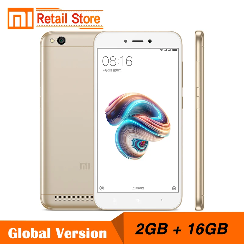Xiaomi Redmi 5A глобальная версия ГБ 2 оперативная память 16 Встроенная 5 0 &quotHD дисплей