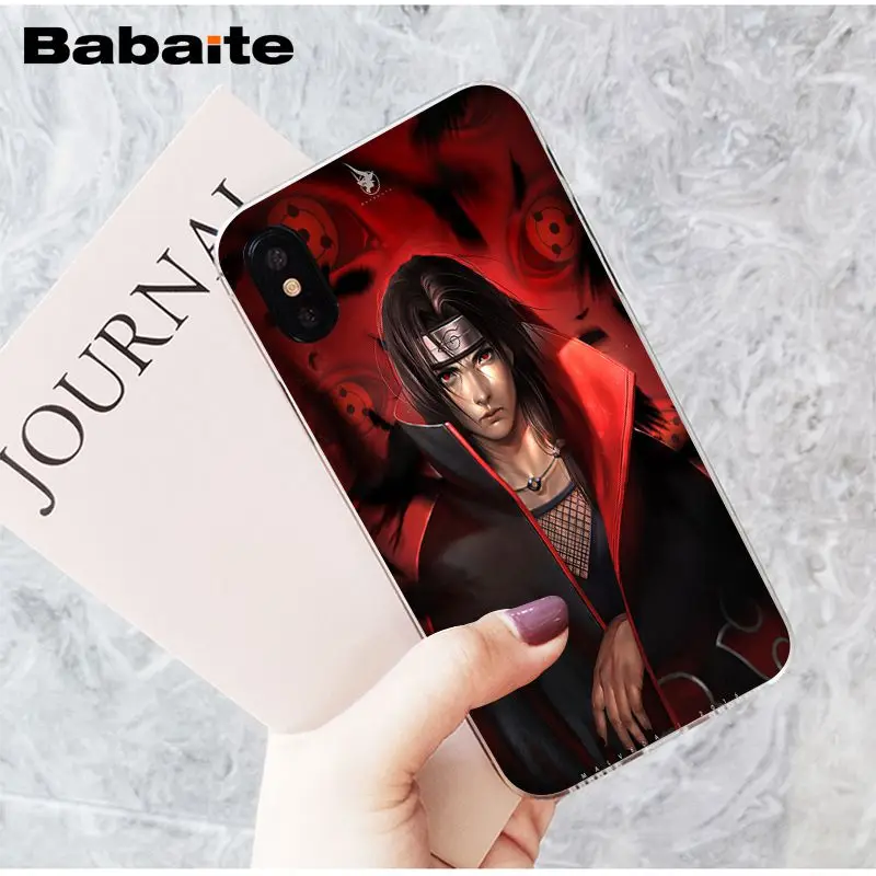 Babaite Naruto Itachi Uchiha японский приход Прозрачный чехол для телефона для iPhone X XS MAX 6 6S 7 7plus 8 8Plus 5 5S XR