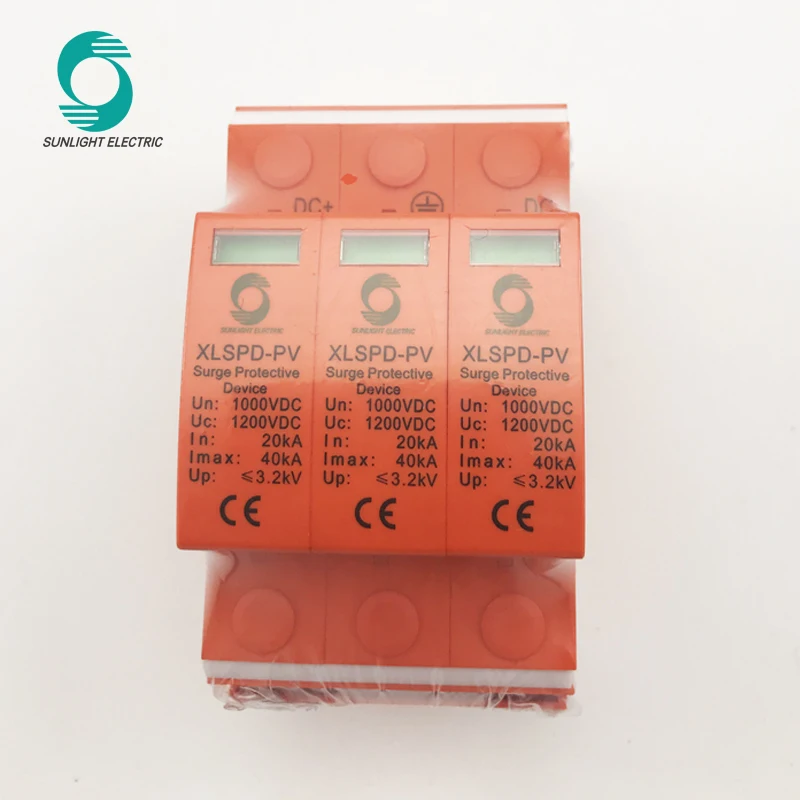 XLSPD PV CE 3P DC 1000v 20KA 40KA устройство для защиты от перенапряжения SPD|Автоматические