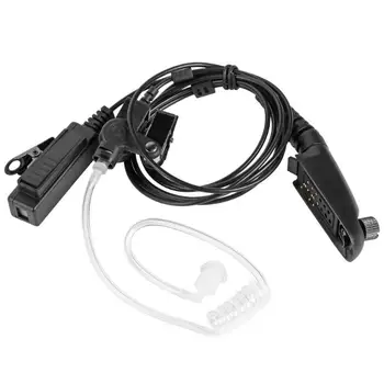 

Air Acoustic Tube Earpiece Mic Headset PTT with Clip for Motorola GP380 Radio Earphone for Police Soldier Bodyguard